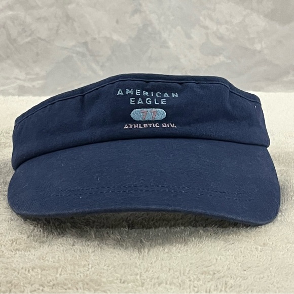 American Eagle Athletic Division Adjustable Blue Visor - Picture 2 of 14
